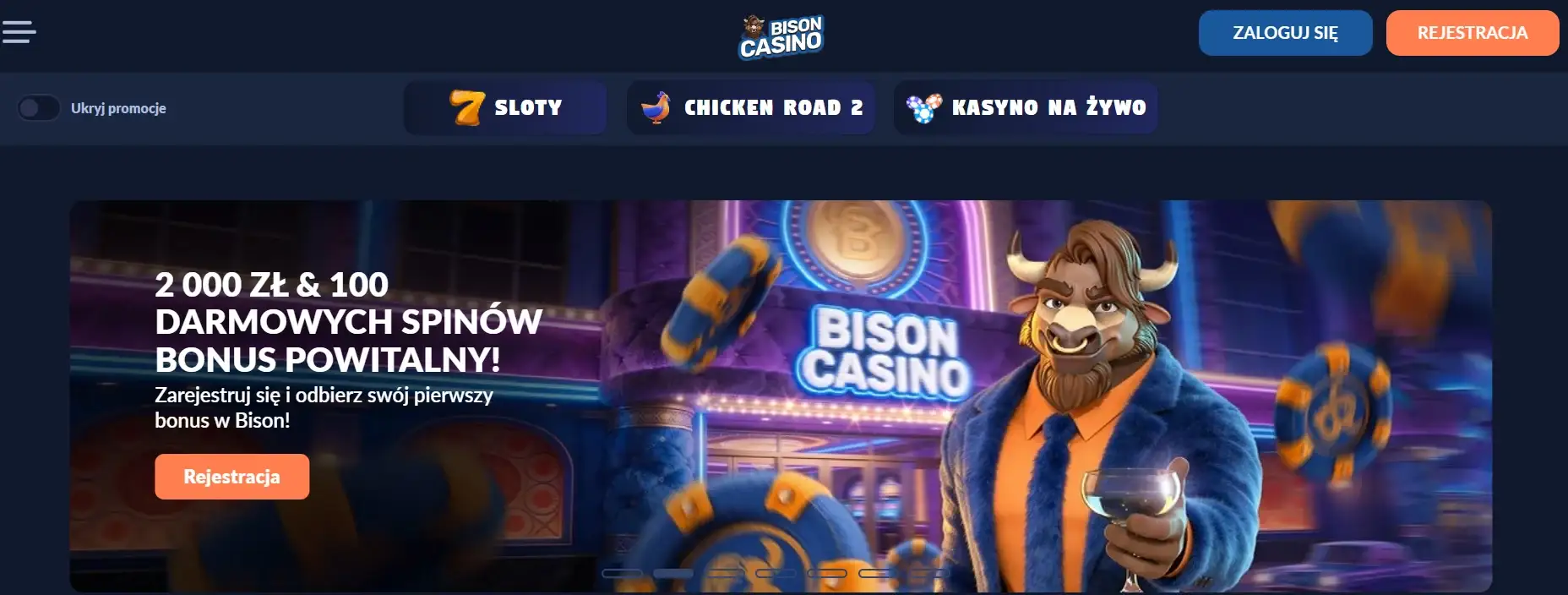 Bison Casino strona główna