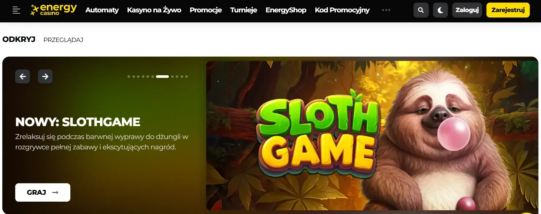 Energy Casino strona główna